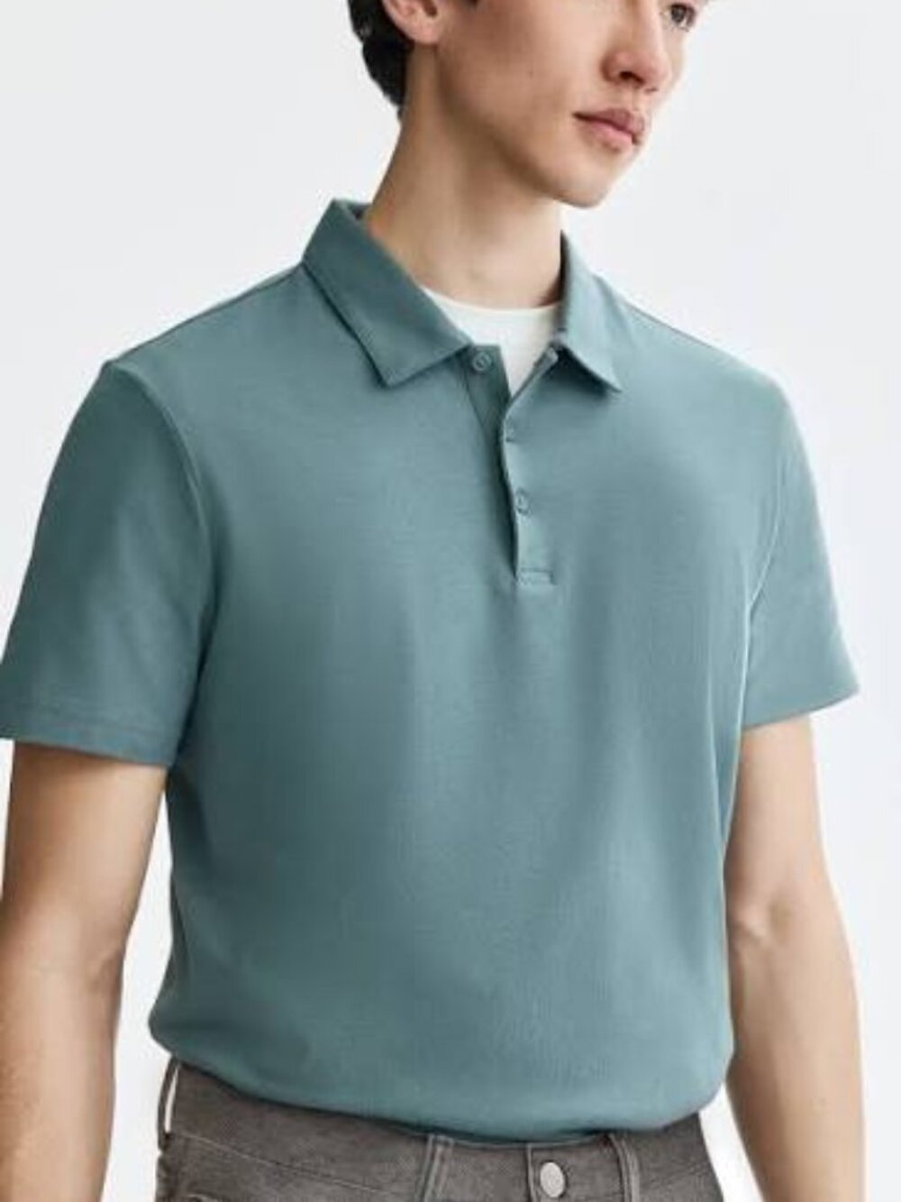 h&m Coolmax Slim Fit Polo Green Men Sz S